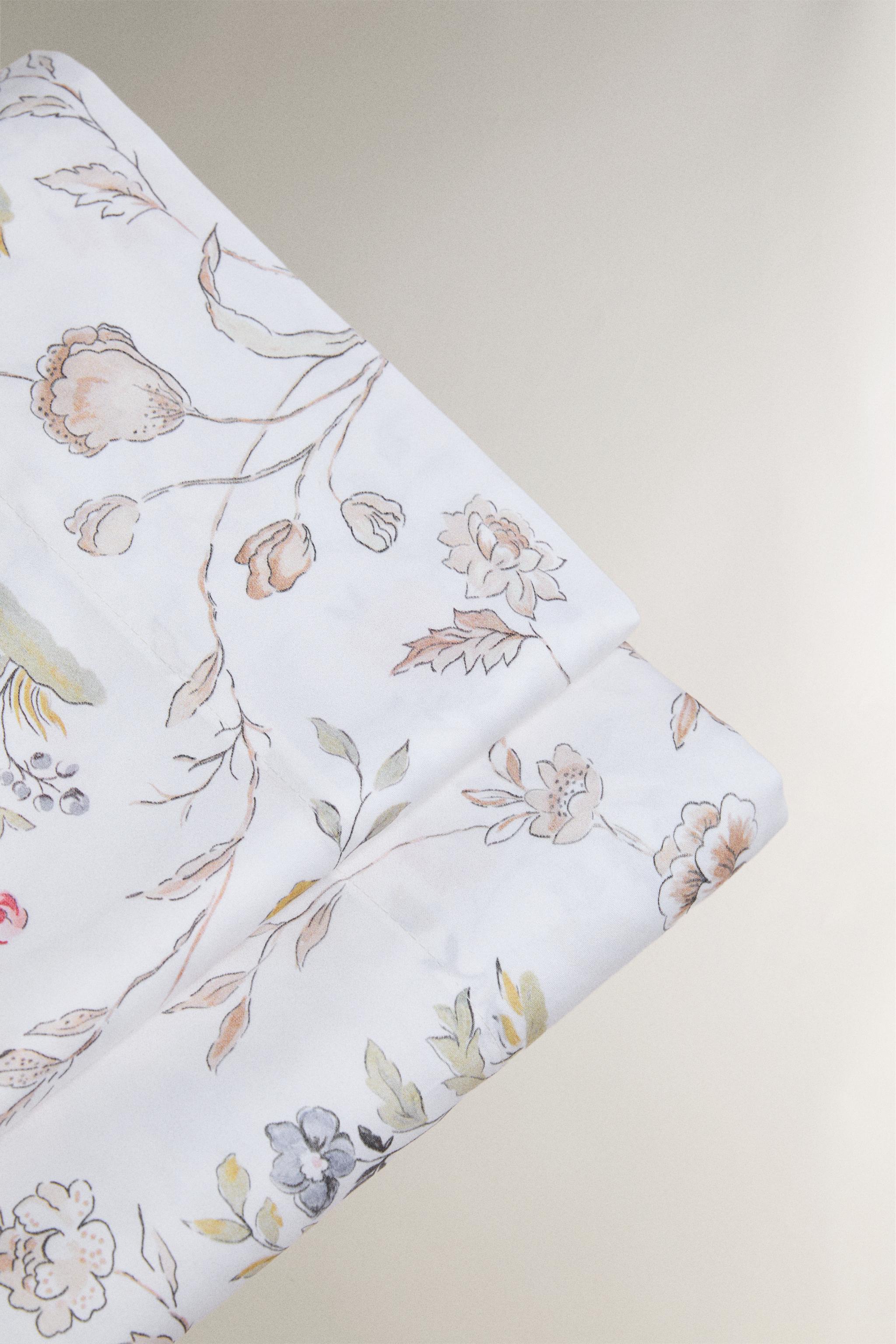 FLORAL SATEEN FLAT SHEET